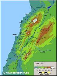 Libanon, Landkarte