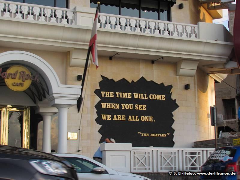 Spruch von The Beatles: The Time will come when you see we are all one. 
Die Zeit wird kommen, wenn du sehen wirst, dass wir alle eins sind.