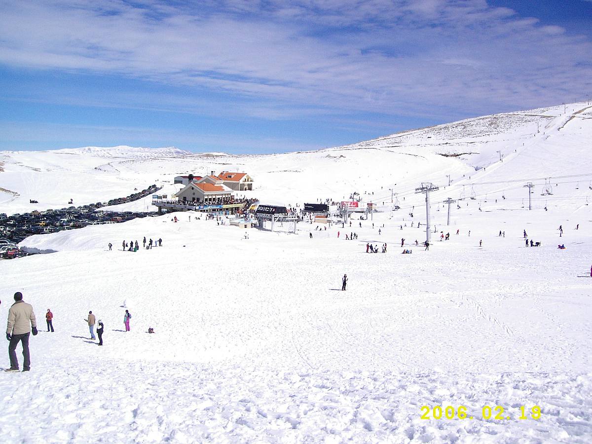 Das größte Skigebiet des Libanon, 40 km von Beirut entfernt (Februar 2006)