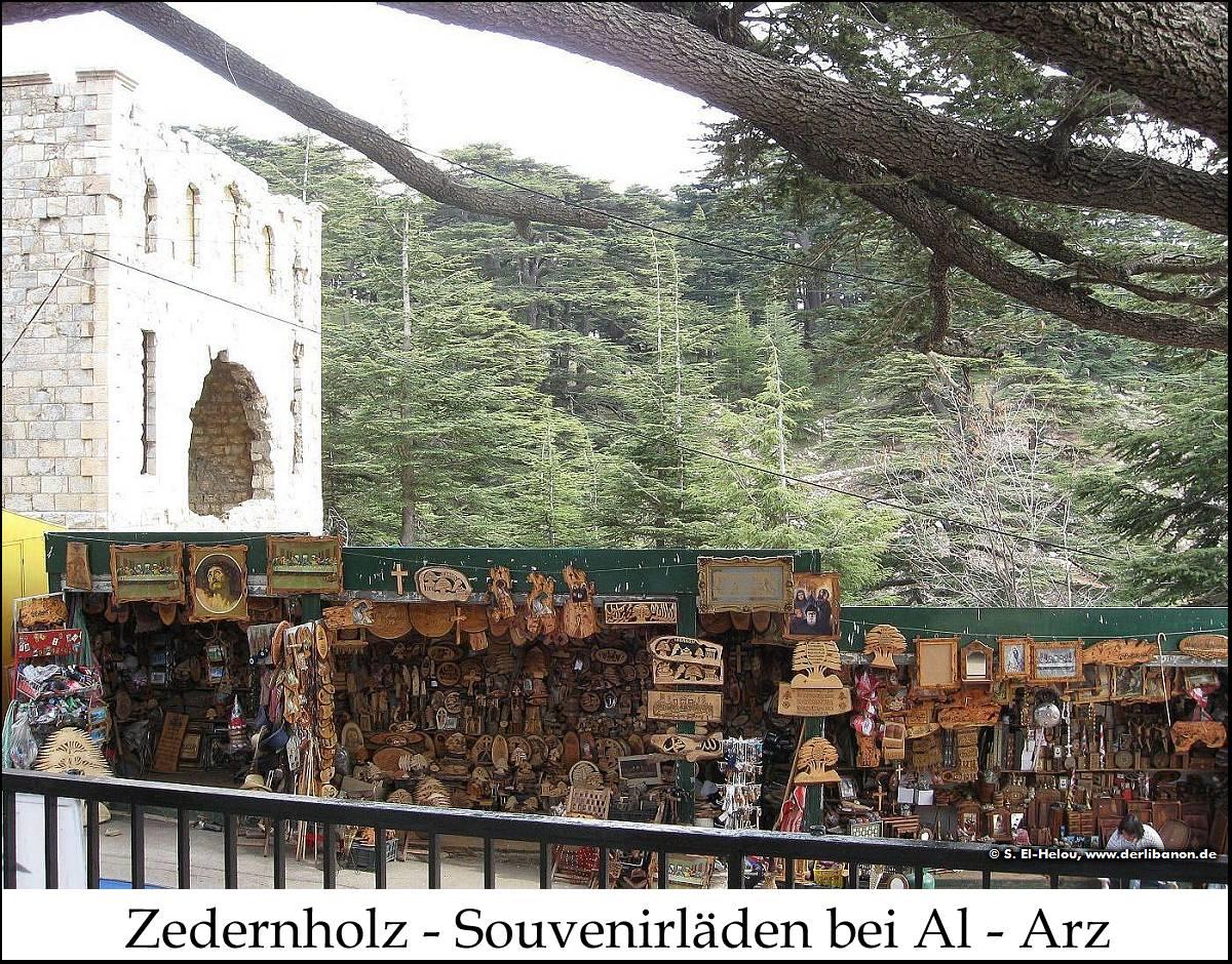 Libanon: Souvenirgeschfte bei den Zedern Al-Arz